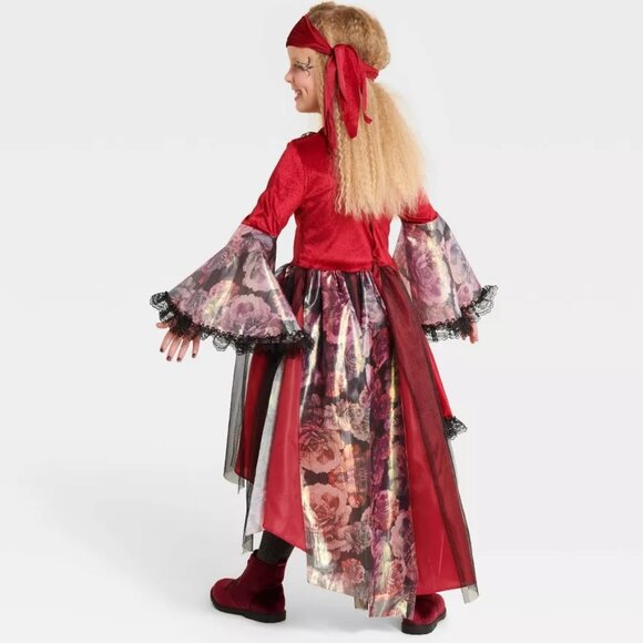 Girls Hyde & Eek Rose PIRATE Halloween Costume Size S M L Dress Buccaneer NWT - Picture 2 of 3